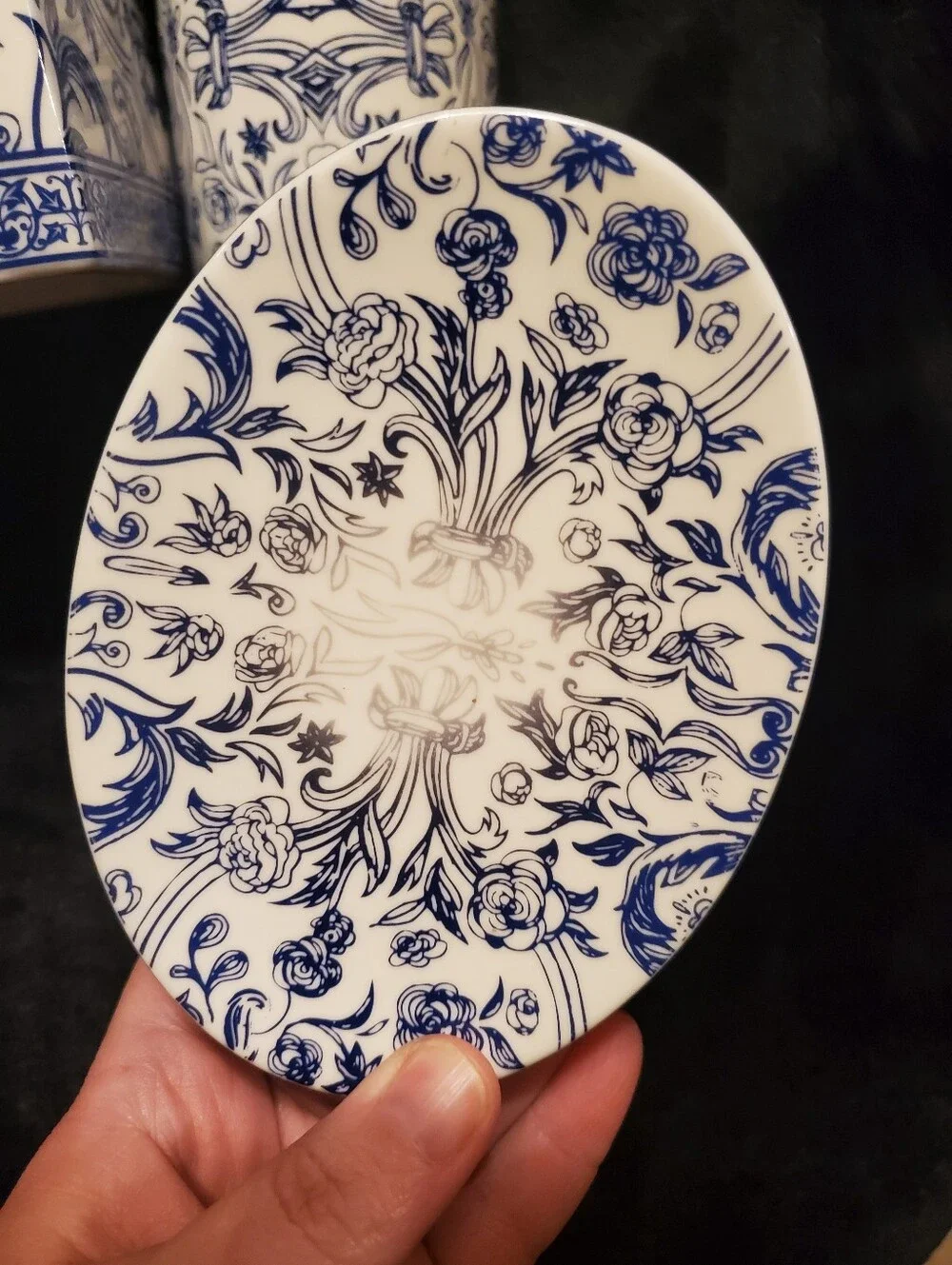 Rare Kassatex New York Orsay Blue Porcelain Bath Accessories Collection READ 1ST